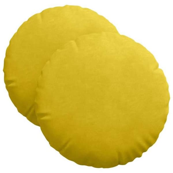 Maison Exclusive - Sittkuddar 2 st Gul Ø 40 x 13 cm Sammet Gul