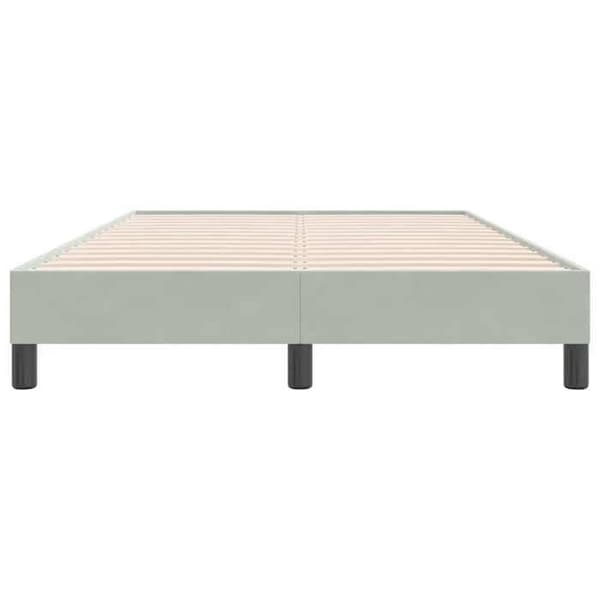 Maison Exclusive - Sängram utan madrass ljusgrå 120x220 cm sammet