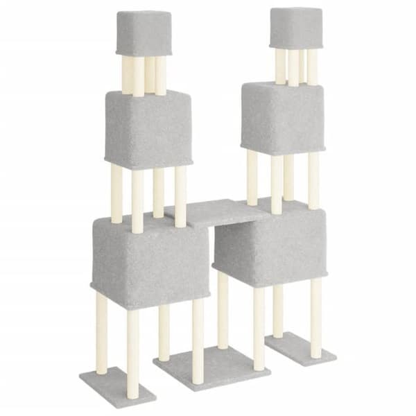 Maison Exclusive - Kattekradse med sisal klatretræ Lys grå 199 cm Ljusgrått