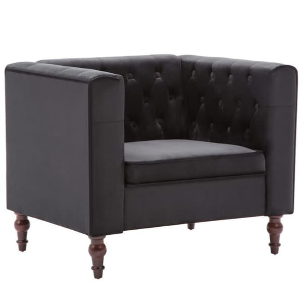Maison Exclusive - Sort velour lænestol Svart