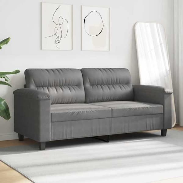 Maison Exclusive - 2-personers sofa i mørkegrå 140 cm mikrofiberstof