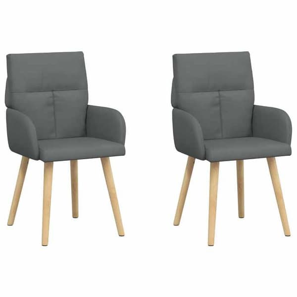 Maison Exclusive - Spisestuestole 2 stk Mørkegrå Stof 60 x 56 x 93 cm Mörkgrå