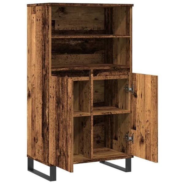 Maison Exclusive - Buffé hög gammalt trä 60x36x110 cm ingenjörsträ