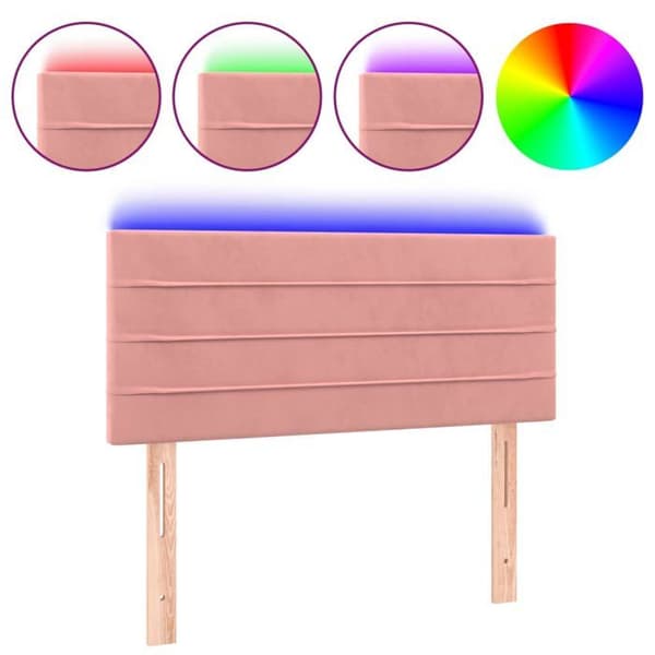 Maison Exclusive - LED-pääty, vaaleanpunainen 90x5x78/88 cm sametti rosa