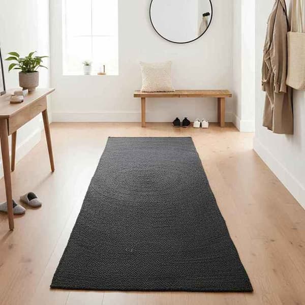 Maison Exclusive - Tummanharmaa pinta-matto 60 x 110 cm Jute