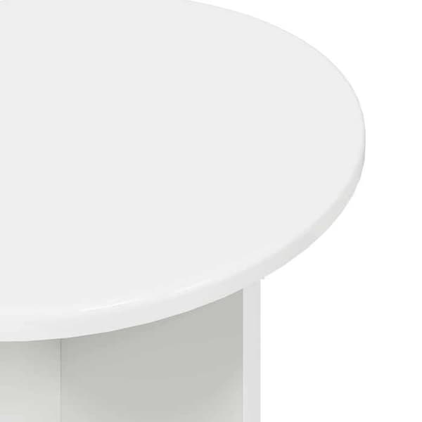 Maison Exclusive - Set med sidobord 2 st Vit blank Ø 45 x 45 cm