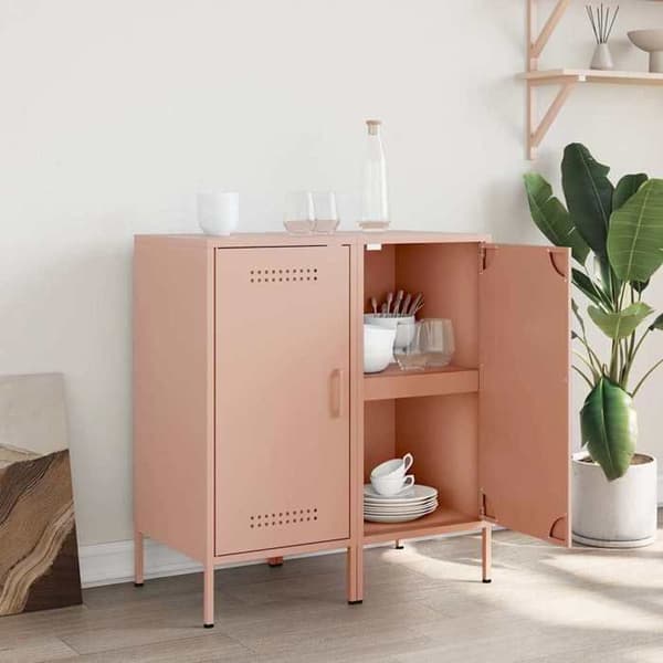 Maison Exclusive - Buffeter 2 stk rose 36x39x79 cm stål Ros