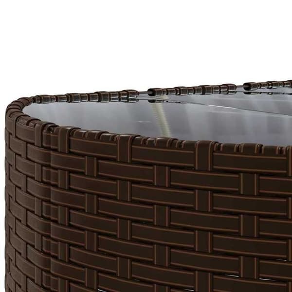 Maison Exclusive - Trädgårdsmöbler med kuddar 5 delar brun flätad resin