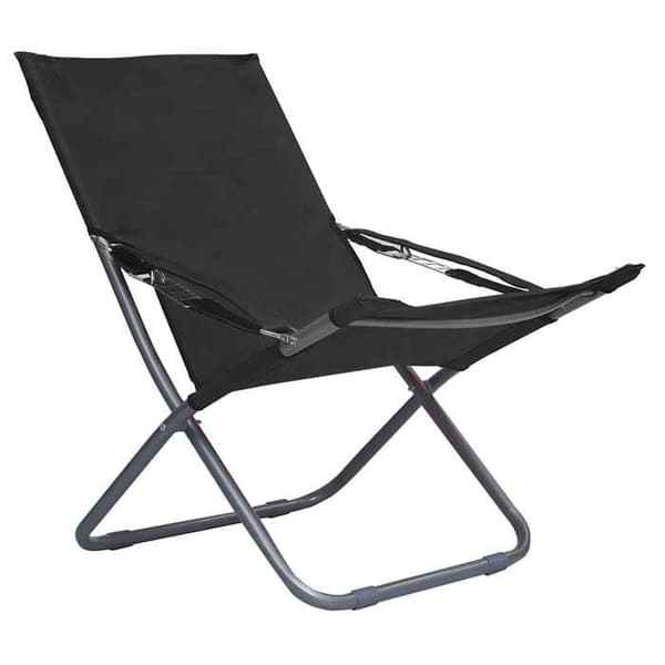 Maison Exclusive - Fällbara stolar 2 stycken Svart tyg Svart