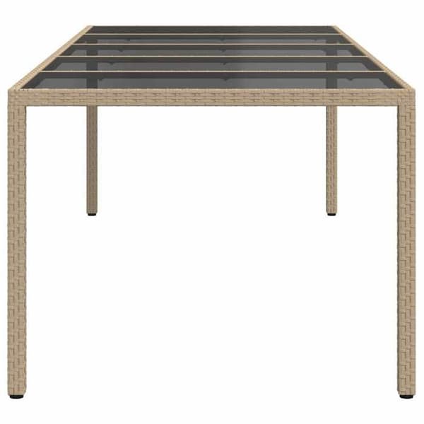 Maison Exclusive - Beige trädgårdsbord i polyrotting beige