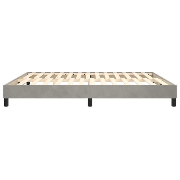 Maison Exclusive - Vaaleanharmaa jousipatja 160x200 cm sametti ljusgrått