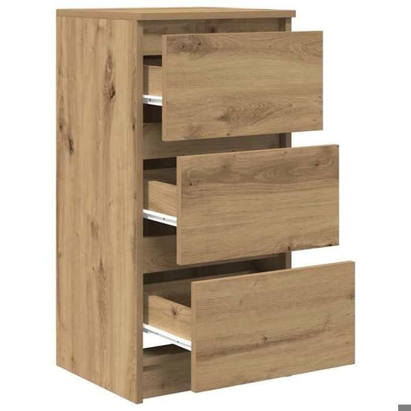 Maison Exclusive - Buffet i håndlavet egetræ 37,5x35x76 cm i ingeniørtræ
