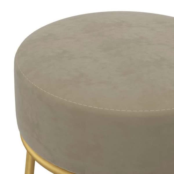 Maison Exclusive - Rund taburet Mørkegrå Velour