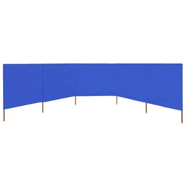 Maison Exclusive - Skärm 5 paneler Tyg 600 x 160 cm Blå azur