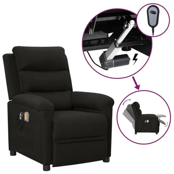 Maison Exclusive - Elektrisk massage stol Sort Stof