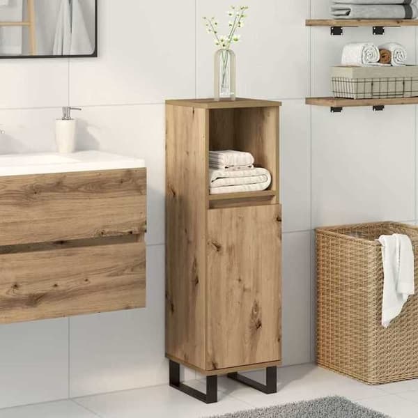 Maison Exclusive - Badeværelsesskab i håndlavet eg 30x30x100 cm