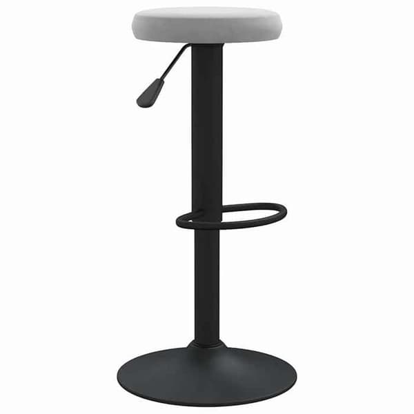 Maison Exclusive - Barstolar set om 2 ljusgrå sammet