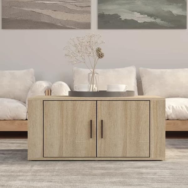 Maison Exclusive - Sofabord Eg sonoma 80x50x36 cm Ingeniørtræ