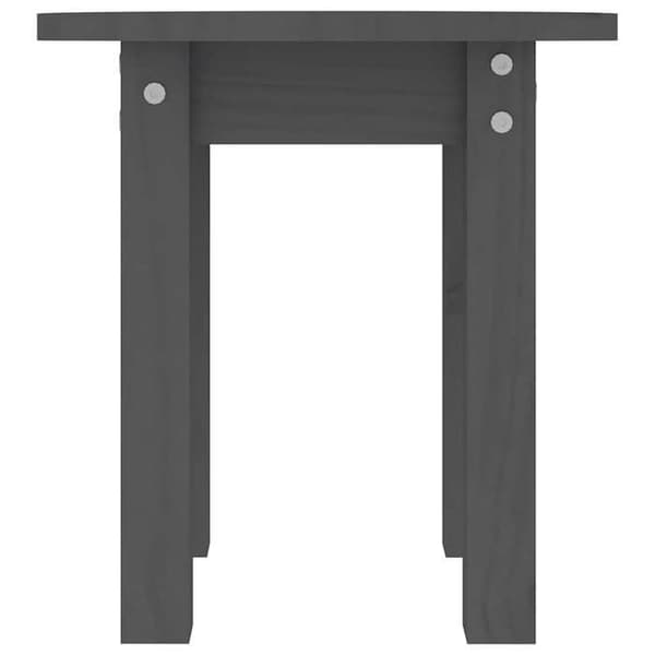 Maison Exclusive - Matala pöytä Harmaa Ø 35x35 cm Massiivipuuta Grå
