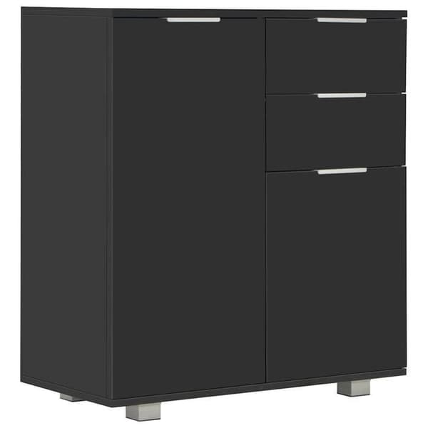 Buffet - Maison Exclusive - Blank sort - 71x35x80 cm - 2 døre 2 skuffer Svart