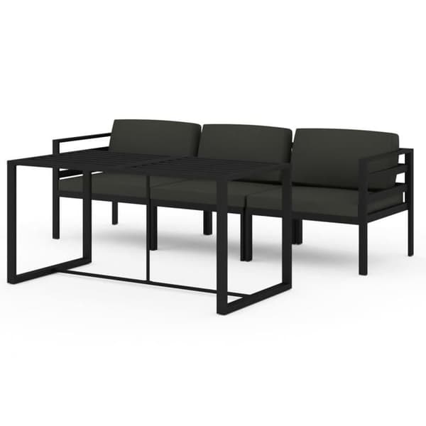 Havemøbler - Modulerbar - Aluminium - Antracit - 4 pladser antracit
