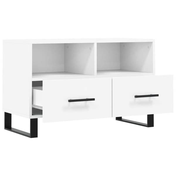 Maison Exclusive - TV-möbel Vit 80x36x50 cm Ingenjörsträ
