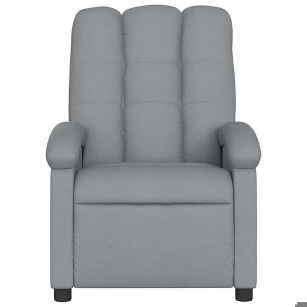 Maison Exclusive - Ljusgrå massagefåtölj med lutning i tyg Ljusgrått