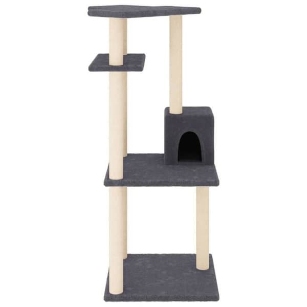 Maison Exclusive - Kattträd med sisal klöstrumpor mörkgrå 123 cm mörkgrå