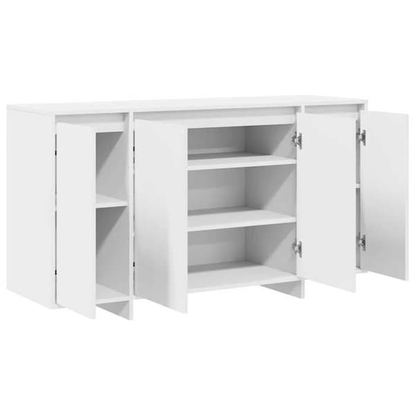 Maison Exclusive - Valkoinen buffet 135 x 41 x 75 cm Tekninen puu