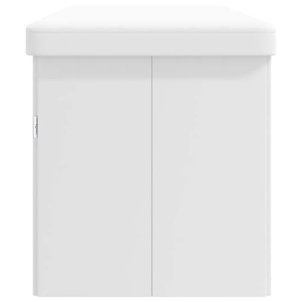 Maison Exclusive - Fällbar förvaringsbänk vit PVC