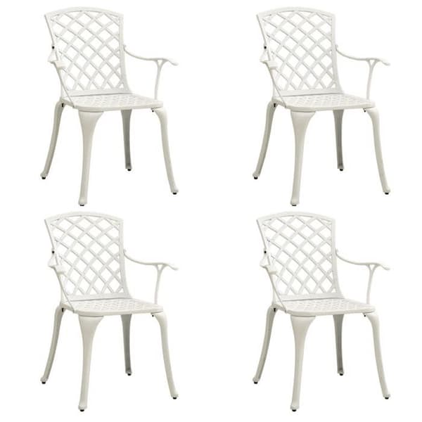 Maison Exclusive - Bistro sæt 5 stk. støbt aluminium hvid Vit