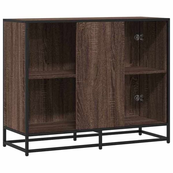 Maison Exclusive - Buffé ek brun 94x35x76 cm ingenjörsträ