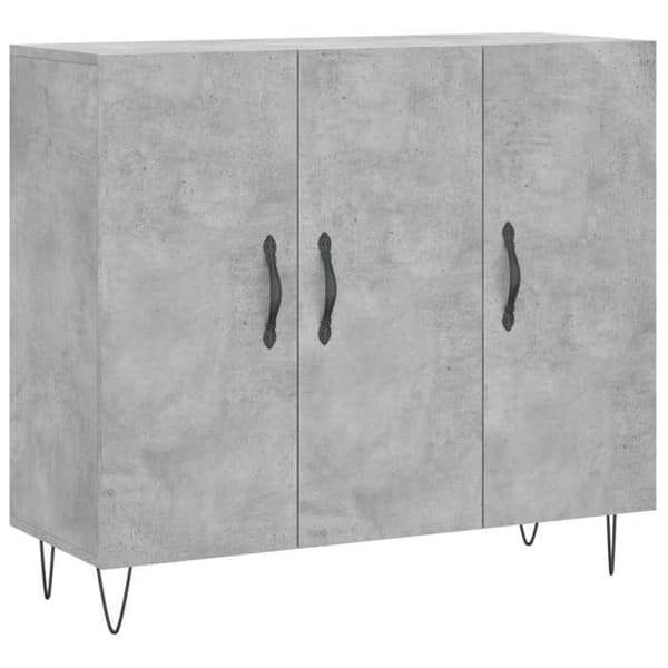 Maison Exclusive - Betonggrå buffé 90x34x80 cm ingenjörsträ