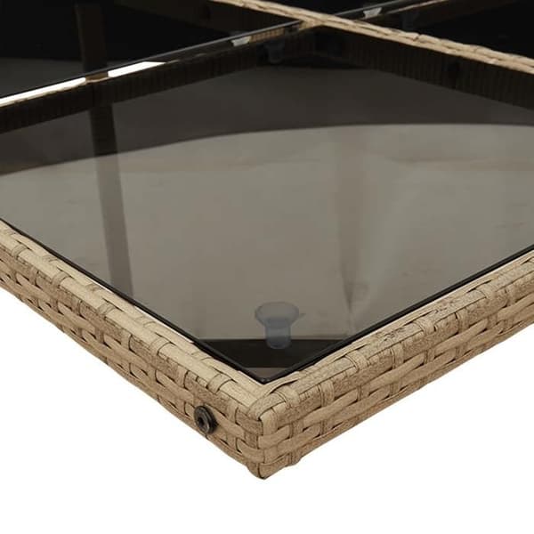 Maison Exclusive - Trädgårdsset med 5 delar i beige polyrotting med kuddar
