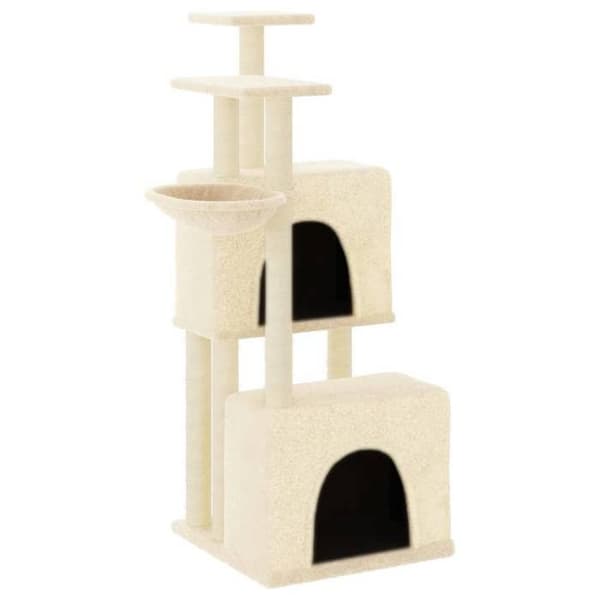 Maison Exclusive - Kattekradsetræ med sisal kløer i creme 122 cm Grädde