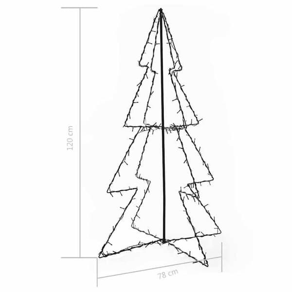 Maison Exclusive - Julgran kon 160 LED inomhus/utomhus 78x120 cm Vit
