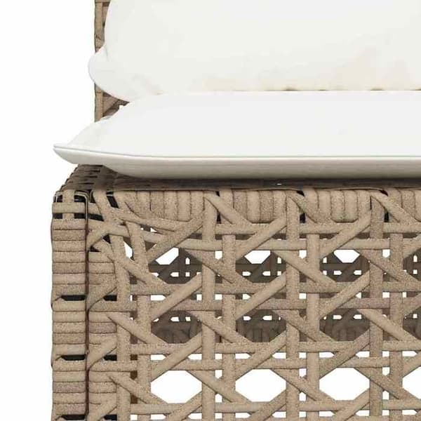 Maison Exclusive - Trädgårdsmöbler med kuddar 8 delar beige flätad resin beige