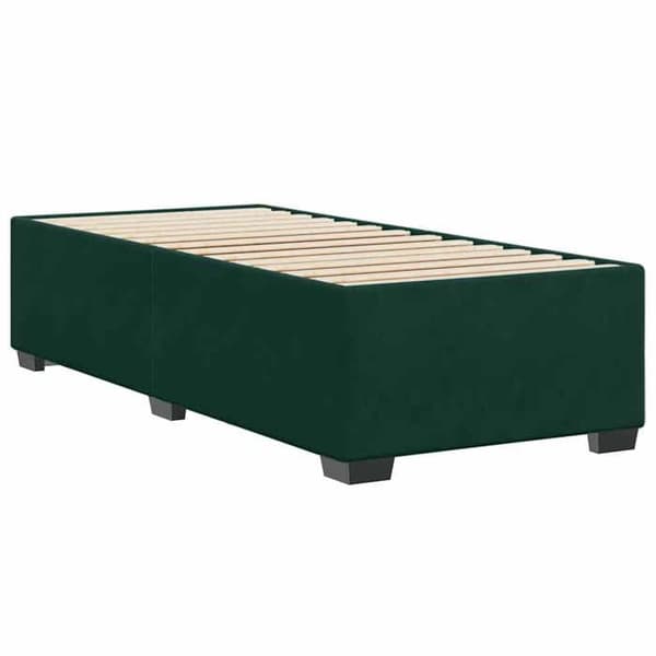 Maison Exclusive - Sängram utan madrass mörkgrön 90x200 cm sammet