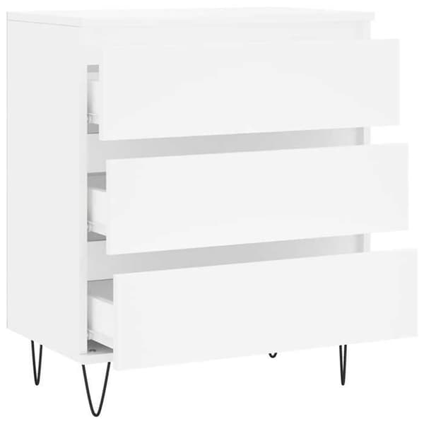 Maison Exclusive - Buffé Vit 60x35x70 cm Ingenjörsträ
