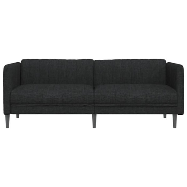 3-personers sofa sort stof75 [cm]