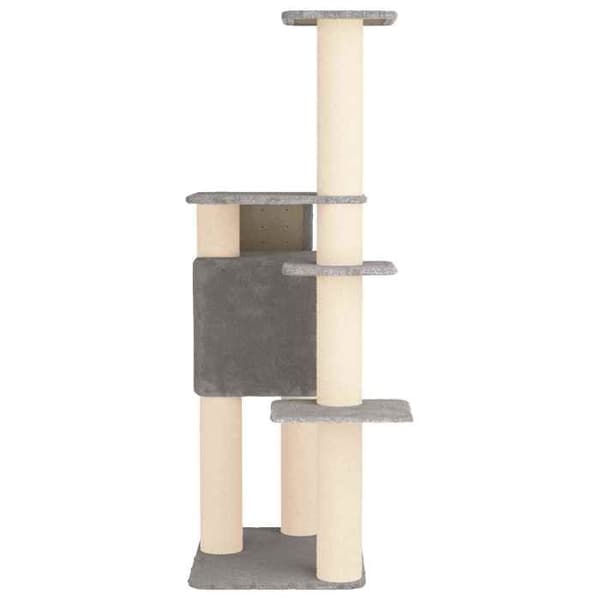 Maison Exclusive - Kattträd med sisal klöspålar Ljusgrå 183 cm