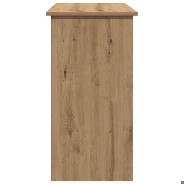 Maison Exclusive - Håndlavet egetræskontor 80x40x75 cm ingeniørtræ Ek