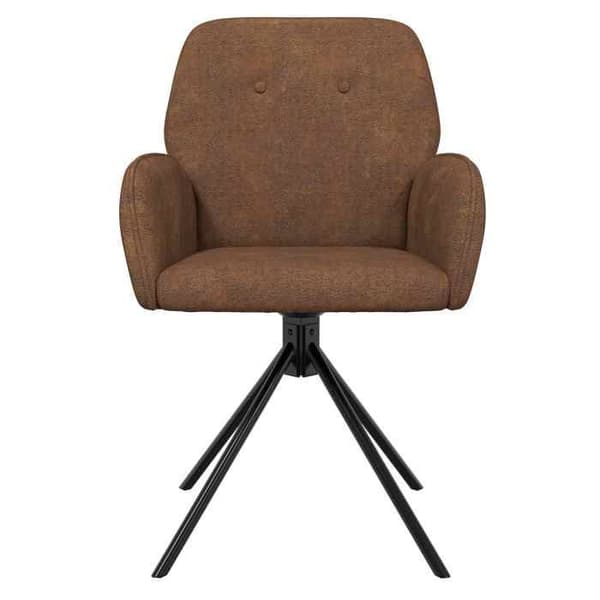 Maison Exclusive - Snurrande matstolar 6 st Syntetisk mocka Brun