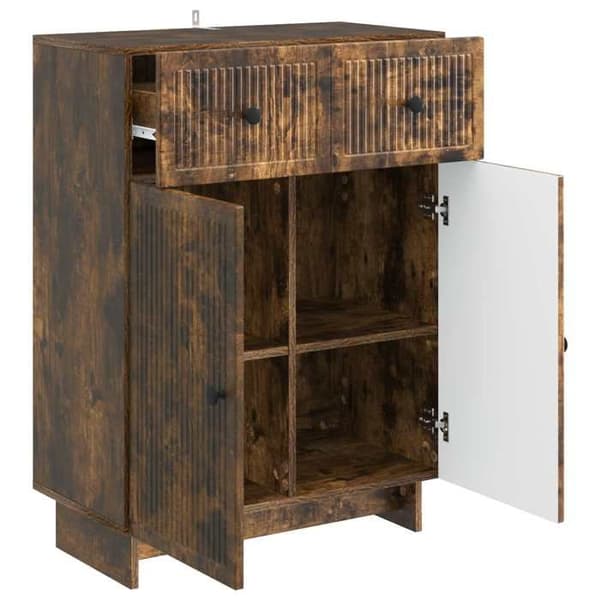 Maison Exclusive - Buffet Røget Eg 66 x 34,5 x 90 cm Ingeniørtræ