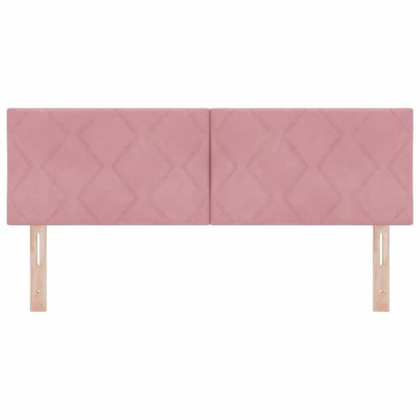 Hovedgærde - EKSKLUSIV HUS - Velour - Rosa - 160 cm - Justerbar højde Ros