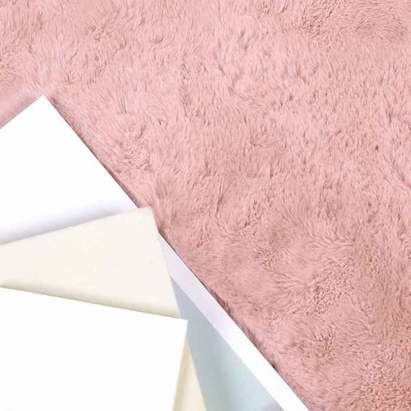 Tæppe - EKSKLUSIVT HUS - OLITE - Falsk pels polyester - Rosa - 60 x 110 cm Ros