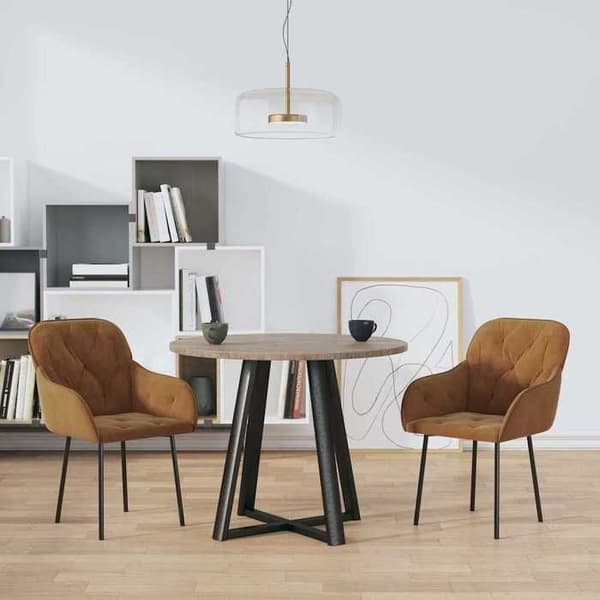 Maison Exclusive - Matstolar set om 2 Brun Sammet brun
