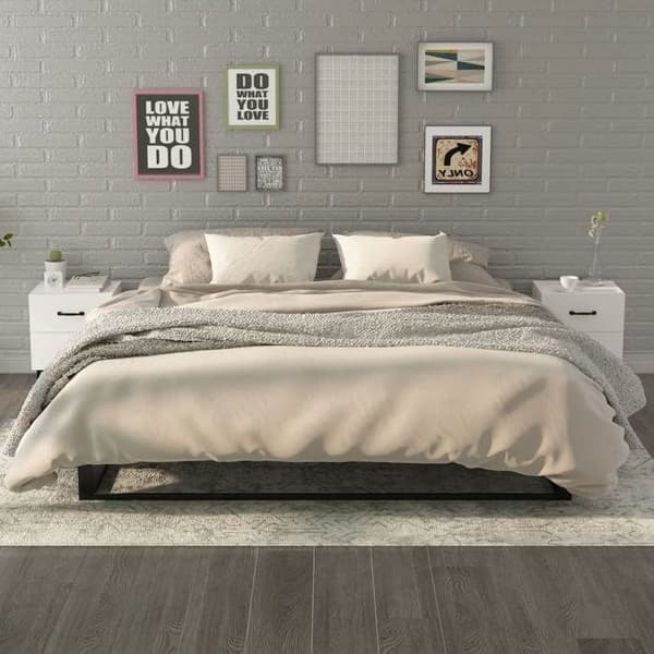 Maison Exclusive - Natborde 2 stk Hvid 40x35x47,5 cm Vit