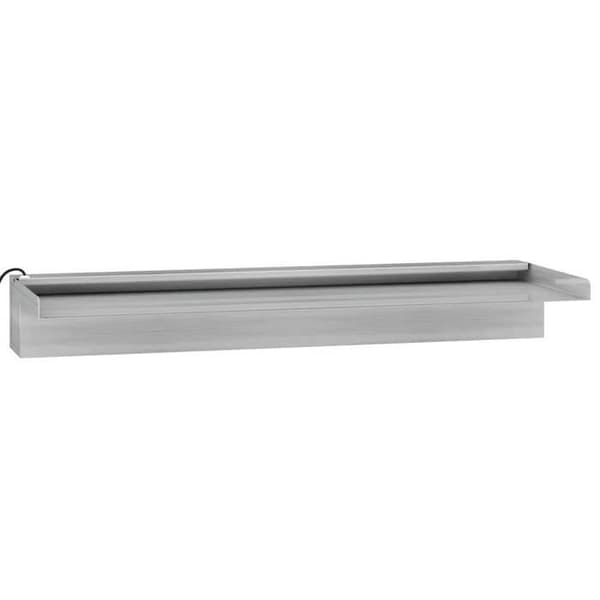Maison Exclusive - Utlopp för vattenfall med RGB LED Rostfritt stål 60 cm Silver