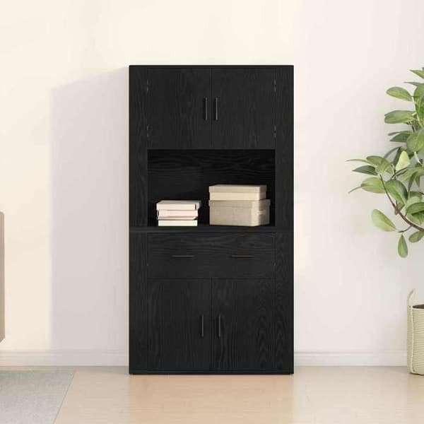 Maison Exclusive - Sort eg 80 x 33 x 150 cm svart ek
